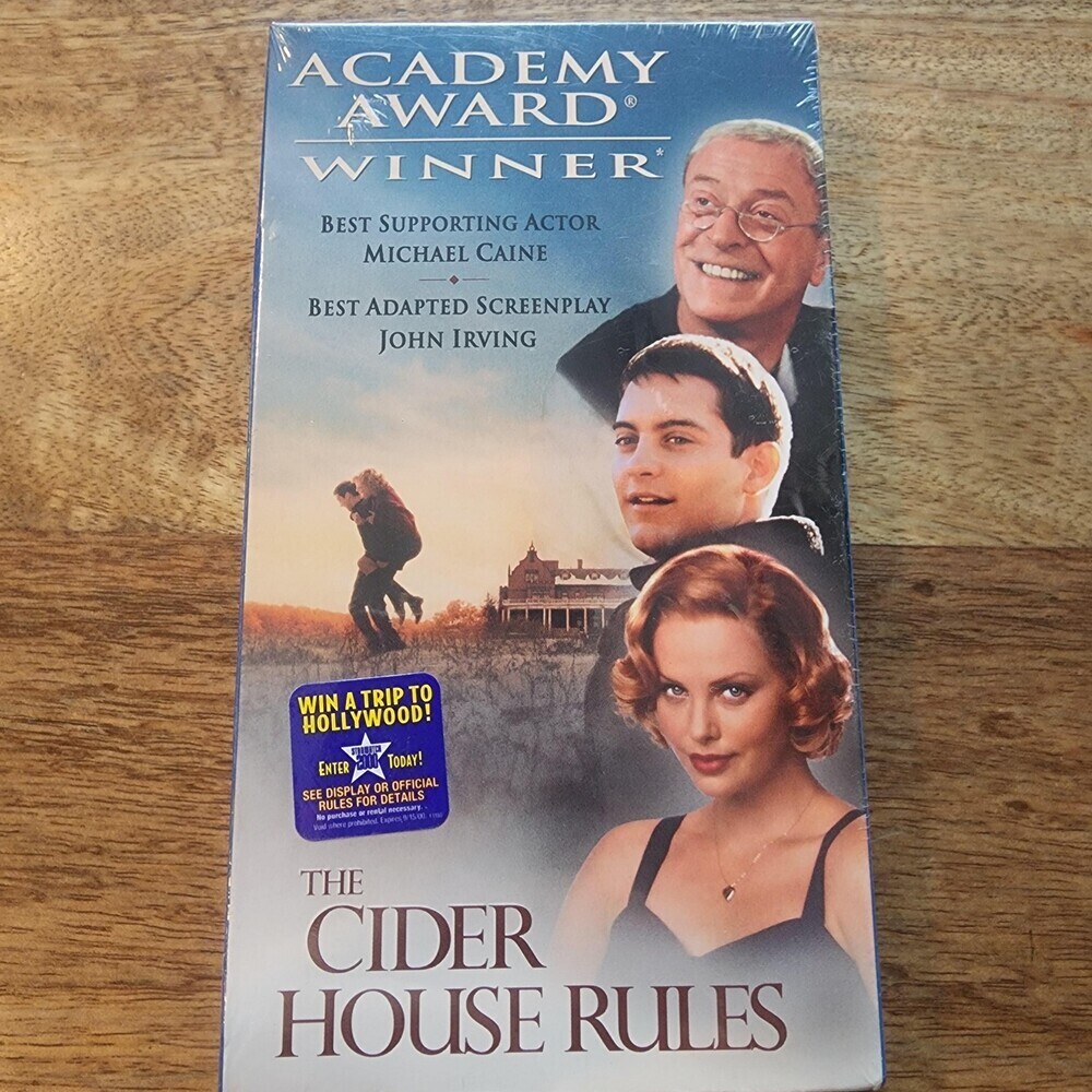 Vintage The Cider House Rules VHS Drama Romance Michael Caine Miramax Sealed